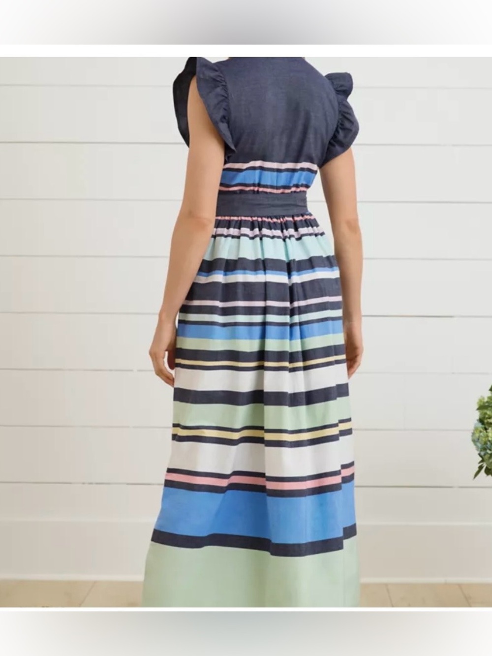 Women’s XL Sewing Down South x‎ Crown & Ivy Wright Maxi Dress w/ Sash - Picture 2 of 13